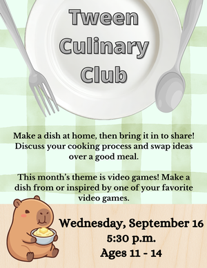 Tween Culinary Club